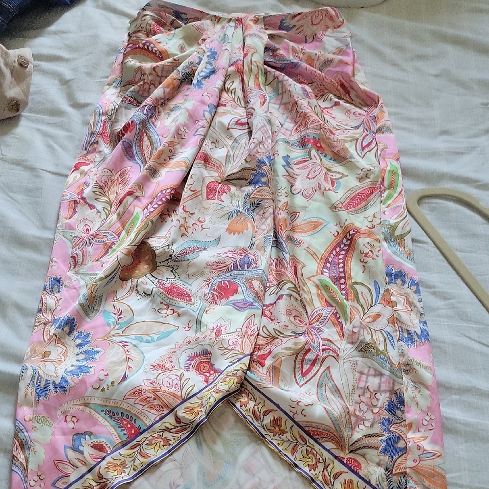 Floral Paisley Wrap Skirt
